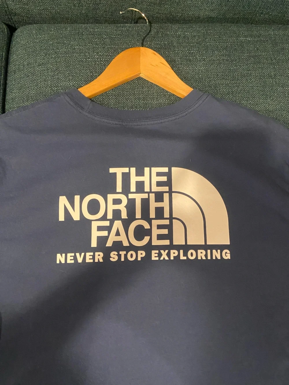 The North Face Men's Short Sleeve Logo Tee in Navy Blue